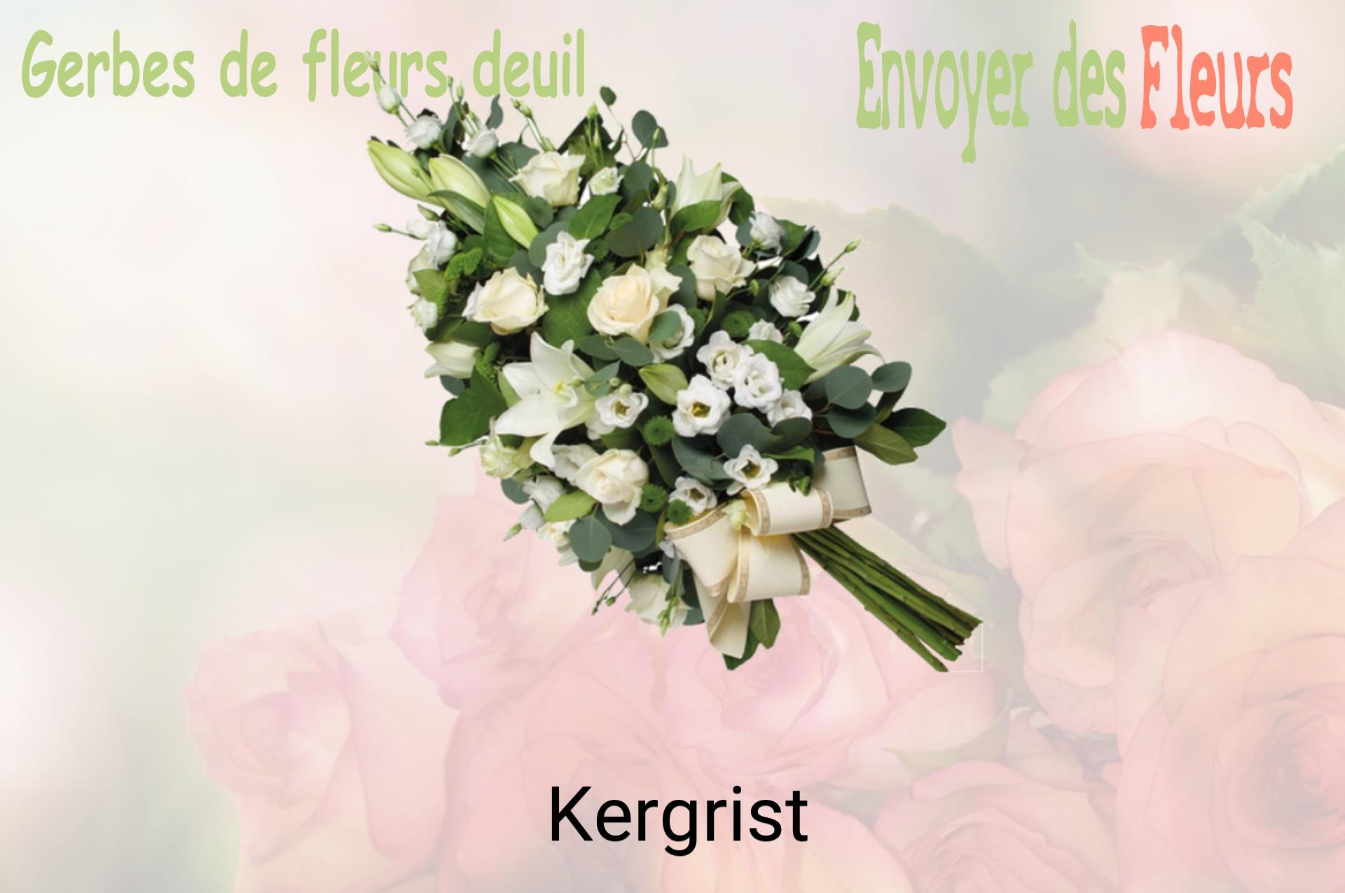Gerbe de fleurs de deuil livrée à Kergrist